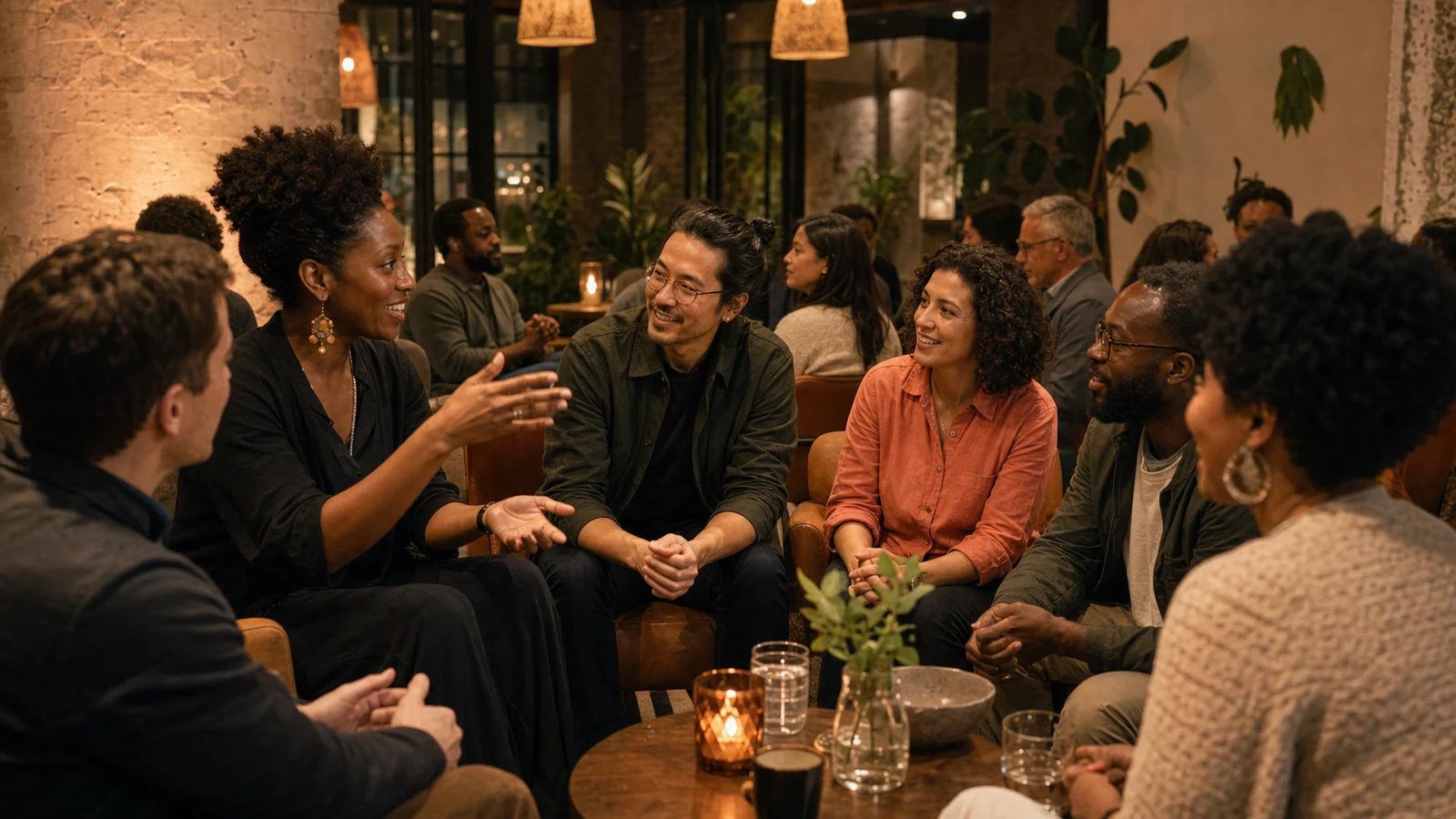Founder cohort members meeting at an exclusive Coralbeat event